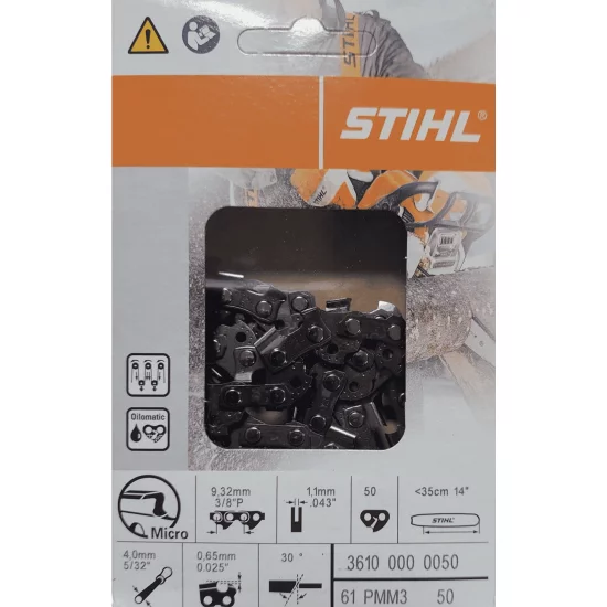 Stihl łańcuch 3/8 picco 1,1mm 50 ogniw prowadnica 35cm MS 162, MS 170, MSE 141