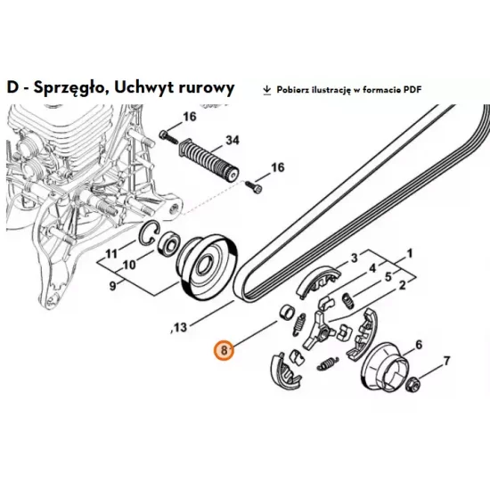 Pierścień przecinarek STIHL TS 420 TS 500i