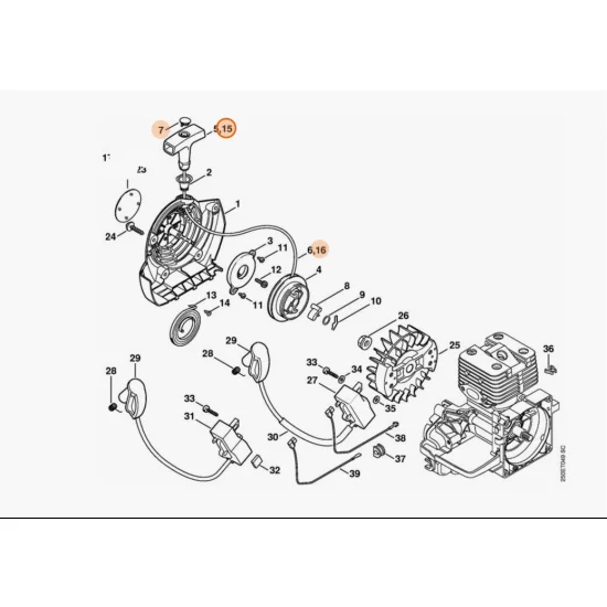 STIHL  Uchwyt ElastoStart, Ø 3 mm 0000 190 3400