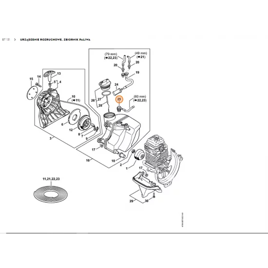 STIHL  System kompensacji ciśnienia w zbiorniku paliwa 0000 350 5807