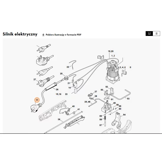 STIHL  Przewód przyłącza zasilania AR 0000 440 2001