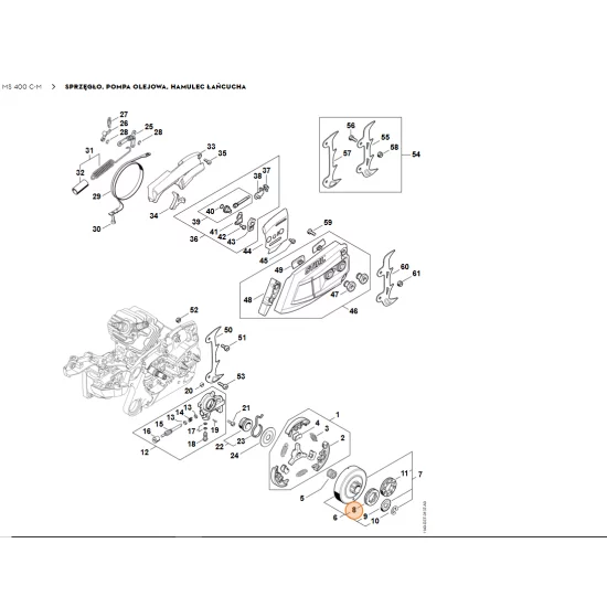 STIHL   Pierścieniowe koło napędu łańcucha tnącego 3/8