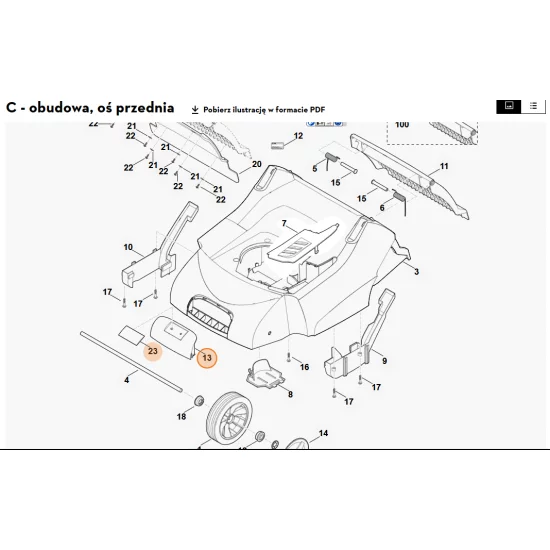 STIHL   Pokrywa 0000 701 3601