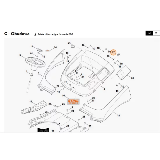 STIHL   Pokrętło 0000 760 1802