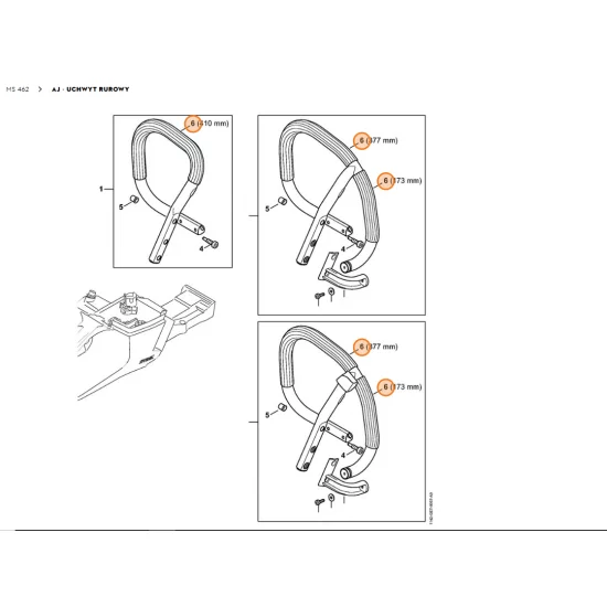 STIHL   Wąż - okładzina uchwytu 0000 791 2011