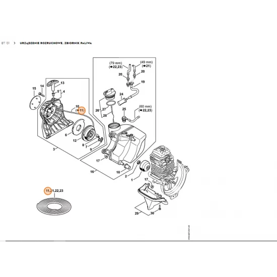 STIHL   Linka urządzenia rozruchowego, Ø 3 mm x 30,5 m 0000 930 2208