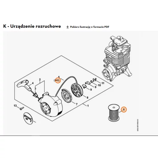 STIHL   Linka urządzenia rozruchowego, Ø 3,5 mm x 60,8 m 0000 930 2212