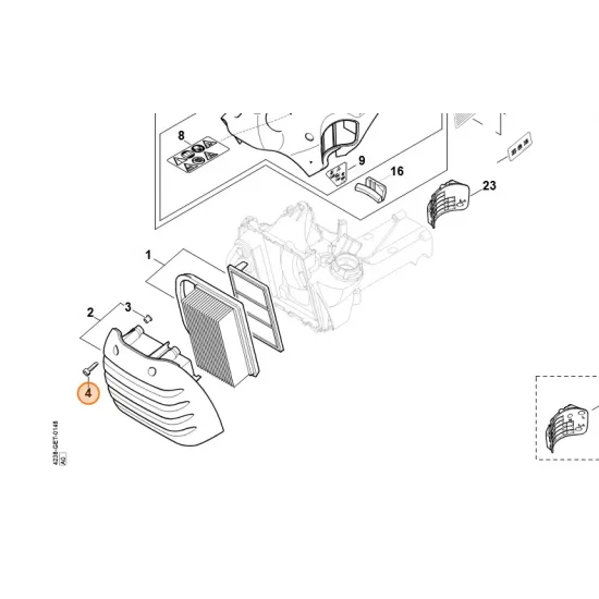 Śruba cylindryczna IS-M5x20 przecinarek Stihl TS 420 TS 500i-A