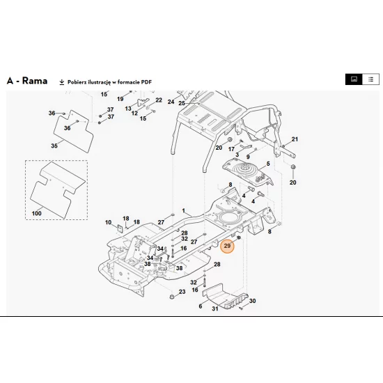 STIHL   Przeciwległy element zatrzaskowy Snap-In 0000 952 0201