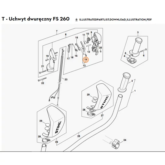 STIHL   Śruba z gwintem dwustronnym 0000 953 0808