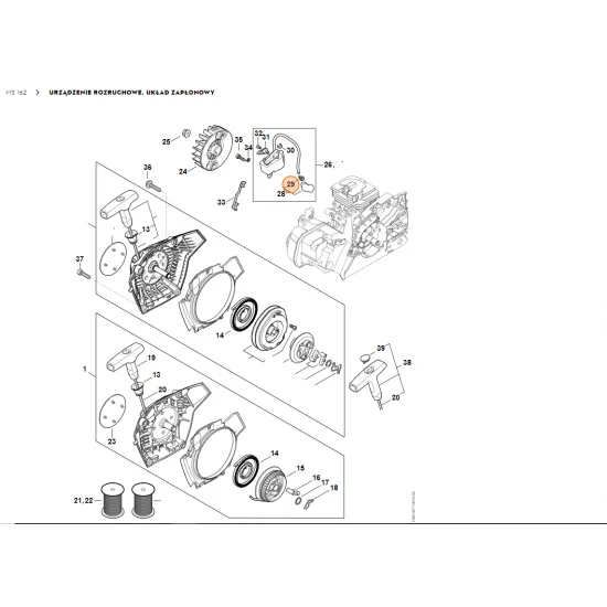 STIHL   Sprężyna ramieniowa 0000 998 0621