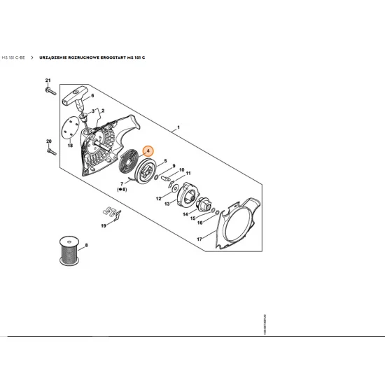 STIHL   Sprężyna powrotna 1123 190 0600