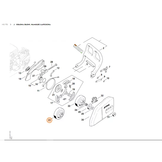 STIHL   Koło napędu łańcucha 1/4