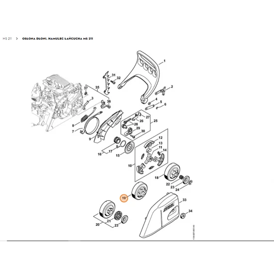 STIHL   Koło napędu łańcucha 3/8