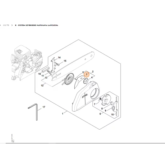 STIHL   Osłona blaszana 1123 648 3800