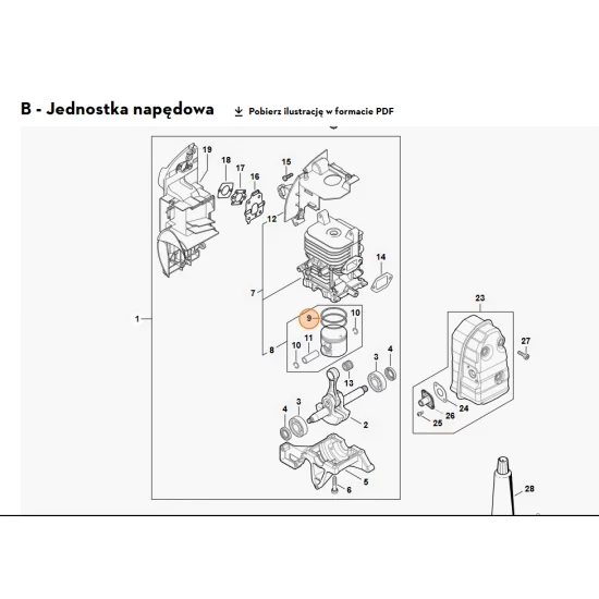 STIHL  Pierścień tłokowy Ø 48x1,2 mm 1125 034 3001