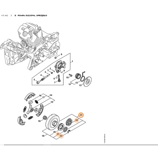 STIHL   Zestaw koła napędu łańcucha pierścieniowego 3/8