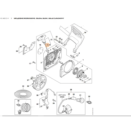 STIHL  Linka urządzenia rozruchowego, Ø 3,5 mm 1128 190 2900