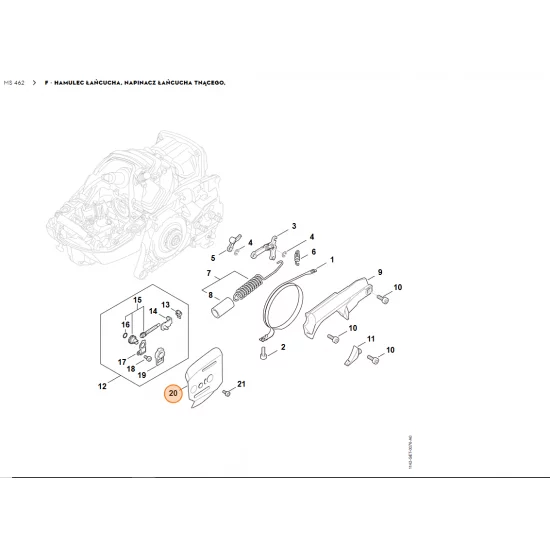 STIHL   Boczny element blaszany 1128 664 1000