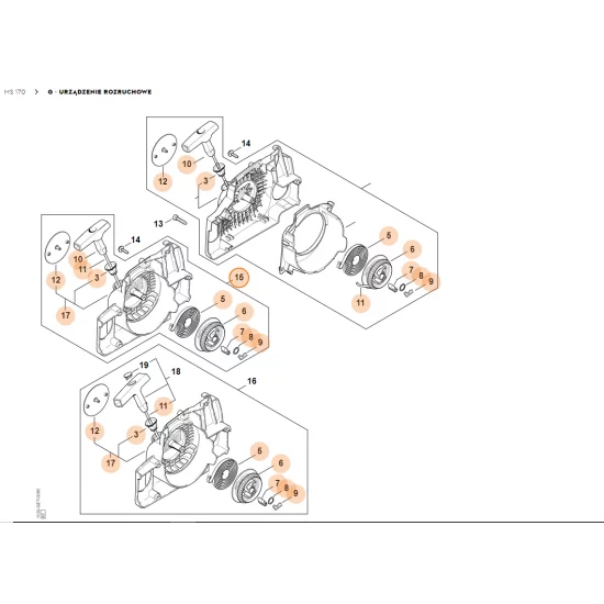 STIHL   Obudowa wentylatora z urządzeniem rozruchowym 1130 080 2100