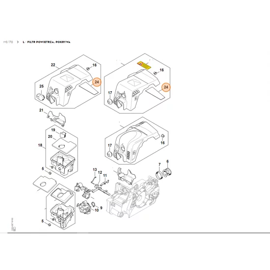 STIHL   Reflektujący element blaszany 1130 084 8300