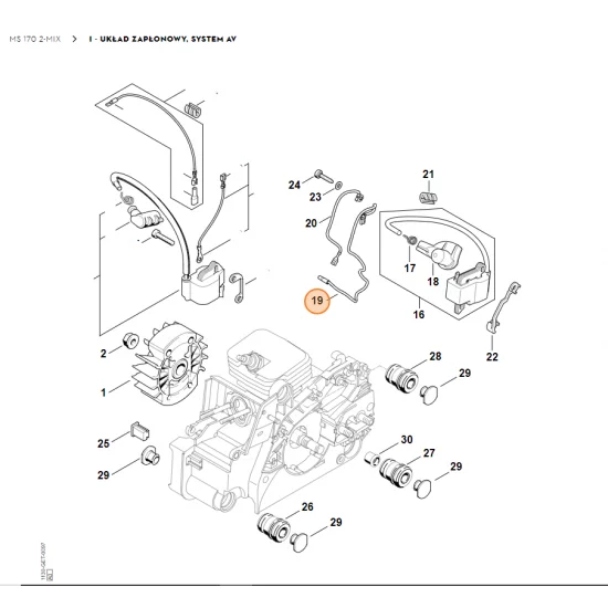 STIHL   Przewód zwieracza 1130 440 1102