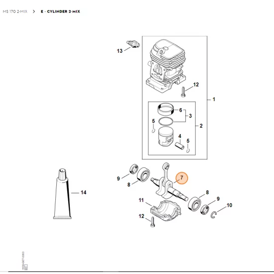 STIHL  Wał korbowy 1132 030 0402