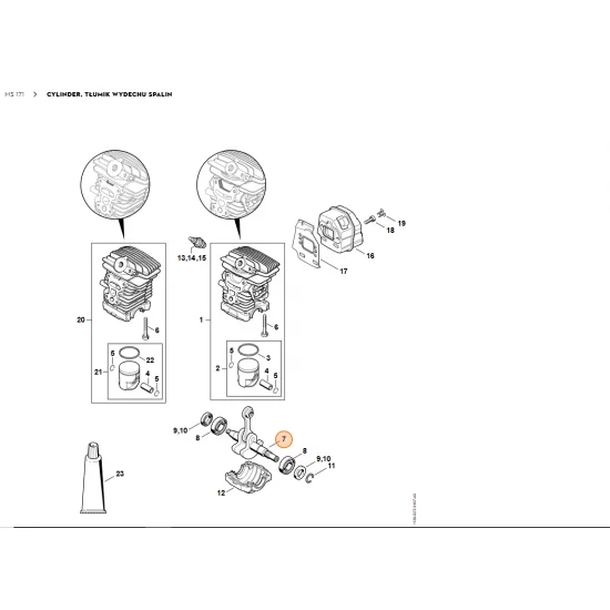 STIHL  Wał korbowy 1139 030 0401