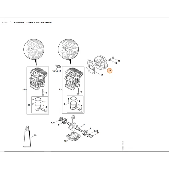 STIHL   Tłumik wydechu spalin 1139 140 0609