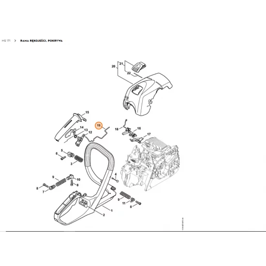 STIHL   Cięgno sterowania główną przepustnicą 1139 182 1500