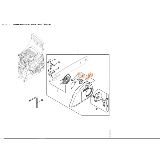 STIHL   Pokrywa koła napędu łańcucha 1139 640 1701