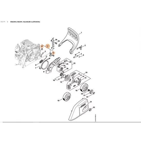 STIHL   Wychwyt łańcucha 1139 650 7700