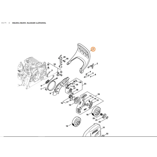 STIHL  Osłona dłoni 1139 792 9100