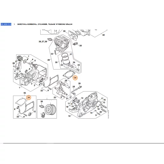 STIHL    Uszczelka cylindra 1140 029 2302