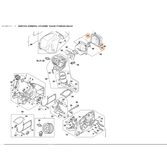 STIHL   Górna pokrywa 1140 145 0803