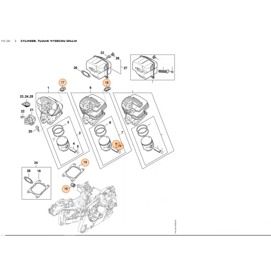 STIHL   Uszczelka cylindra 1141 029 2302