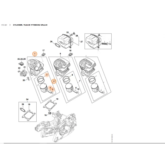 STIHL   Tłok Ø 44,7 mm 1141 030 203