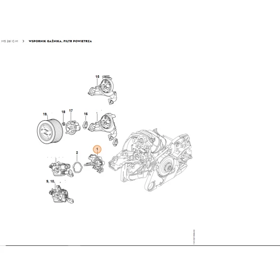 STIHL   Wspornik gaźnika 1141 120 0901