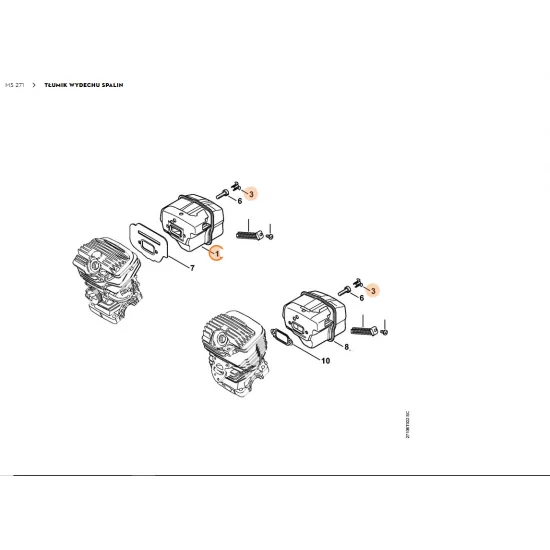 STIHL   Tłumik wydechu spalin 1141 140 0608