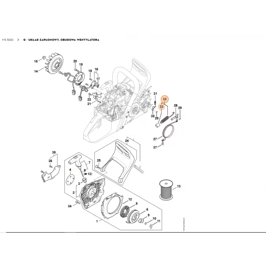 STIHL   Sprężyna naciągowa 1141 160 5502