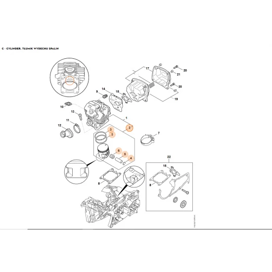 STIHL   Tłok Ø 52 mm 1142 030 2009