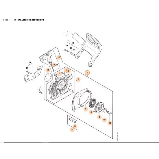 STIHL   Obudowa wentylatora z urządzeniem rozruchowym 1142 080 2102