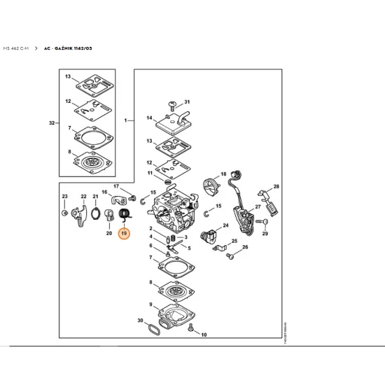 STIHL   Sprężyna ramieniowa 1142 122 320
