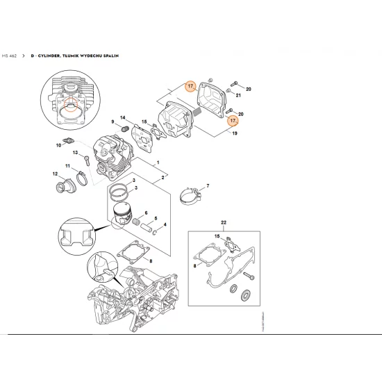 STIHL   Górna pokrywa 1142 140 0800