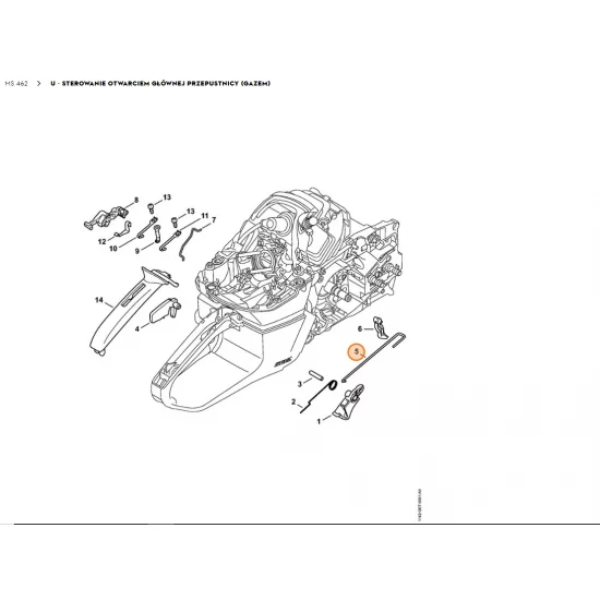 STIHL   Cięgno sterowania główną przepustnicą 1142 182 1500