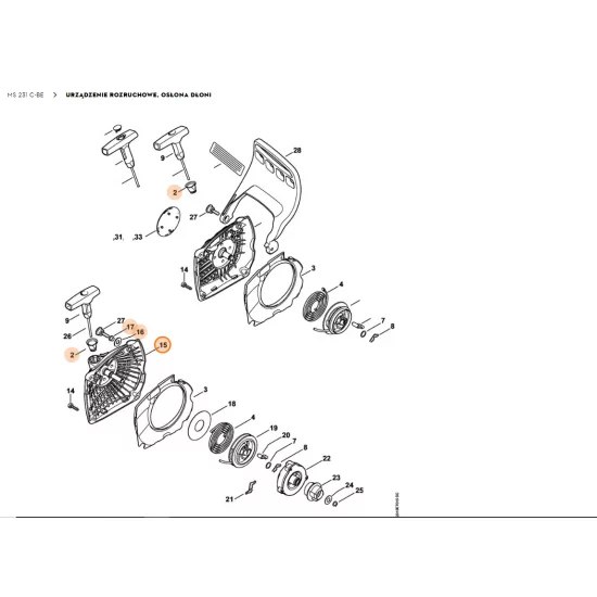 STIHL   Obudowa wentylatora 1143 080 1833