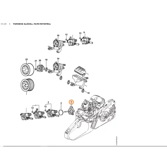 STIHL   Wspornik gaźnika 1143 120 0901