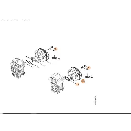 STIHL   Tłumik wydechu spalin 1143 140 0651