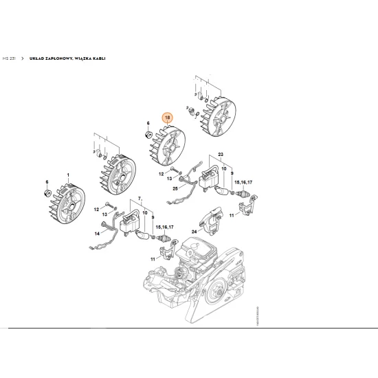 STIHL   Koło zamachowe 1143 400 1201