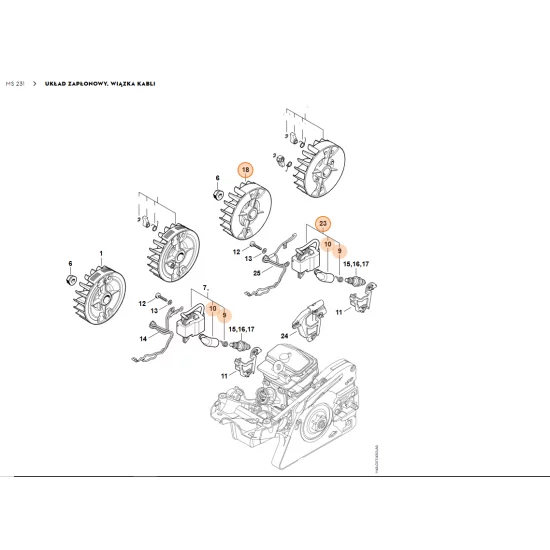 STIHL   Moduł zapłonowy 1143 400 1307